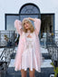 60s Vintage Gossard Artemis Sheer Pink Peignoir Robe | Chiffon Nylon Boudoir Duster