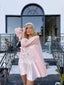 60s Vintage Gossard Artemis Sheer Pink Peignoir Robe | Chiffon Nylon Boudoir Duster