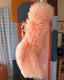 90s Vintage Mongolian Fur Coat | Blush Pink Curly Lamb Jacket