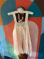 Late 60s Vintage French Pink Pleated Babydoll Mini Slip