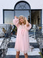 60s Vintage Gossard Artemis Sheer Pink Peignoir Robe | Chiffon Nylon Boudoir Duster