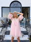 60s Vintage Gossard Artemis Sheer Pink Peignoir Robe | Chiffon Nylon Boudoir Duster