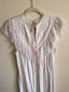 70s Vintage Eve Stillman White Cotton Lace Trim Duster | Romantic Nightgown