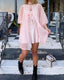 60s Vintage Gossard Artemis Sheer Pink Peignoir Robe | Chiffon Nylon Boudoir Duster