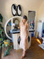 30s Vintage Peach Lace Trim Silk Slip Dress Antique Boho Bridal Lingerie