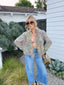 90s Vintage Carlisle Hand Knit Multicolor Cardigan