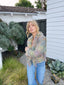 90s Vintage Carlisle Hand Knit Multicolor Cardigan