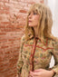 70s Vintage Rare Roberto Cavalli Attributted Peplum Crop Jacket Victorian Lady Print Painted Suede