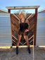90s Vintage ROGIANI Netted Macramé Beaded Black Mesh Duster y2k