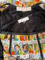 90s Vintage Catherine Coatney Pop Art Comic Print Jacket & Mini Skirt Set | Graphic Novelty Two Piece