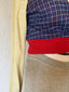 70s Vintage Paul Maris San Francisco Knit Polo | Mod Plaid Color Block Cropped Sweater