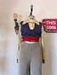 70s Vintage Paul Maris San Francisco Knit Polo | Mod Plaid Color Block Cropped Sweater