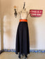 70s Vintage Lilli Diamond Black + Orange High Waist Suspender Wide Leg Palazzo Pants