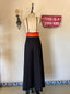 70s Vintage Lilli Diamond Black + Orange High Waist Suspender Wide Leg Palazzo Pants