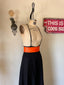 70s Vintage Lilli Diamond Black + Orange High Waist Suspender Wide Leg Palazzo Pants