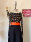90s Vintage Escada Sheer Mesh Graphic Print Top