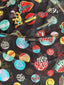 90s Vintage Escada Sheer Mesh Graphic Print Top