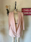 80s Vintage Claude Montana Powder Pink Skirt Suit | Architectural Hardware Jacket & Pencil Skirt
