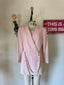 80s Vintage Claude Montana Powder Pink Skirt Suit | Architectural Hardware Jacket & Pencil Skirt