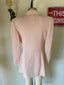 80s Vintage Claude Montana Powder Pink Skirt Suit | Architectural Hardware Jacket & Pencil Skirt