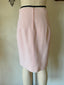 80s Vintage Claude Montana Powder Pink Skirt Suit | Architectural Hardware Jacket & Pencil Skirt