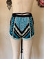 Contemporary Karina Grimaldi Beaded Hot Shorts | Black & Blue Embellished Statement Shorts