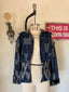80s Vintage Studded Denim Cropped Bomber Jacket | Sculptural Puff Sleeve Patchwork Jacket