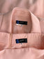 80s Vintage Claude Montana Powder Pink Skirt Suit | Architectural Hardware Jacket & Pencil Skirt