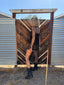 90s Vintage ROGIANI Netted Macramé Beaded Black Mesh Duster y2k
