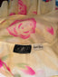 80s Vintage Norma Kamali OMO Airbrush Rose High Low Ruffle Skirt | Pink Floral Tiered Avant Garde Maxi