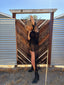 90s Vintage ROGIANI Netted Macramé Beaded Black Mesh Duster y2k