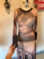 Jean Paul Gaultier S/S 1995 Creation of Adam Sepia Mesh Dress | Rare Museum Print