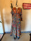 Vintage Spring 1994 Moschino Couture Embroidered Paisley Maxi | Mirrorwork Bohemian Runway Dress