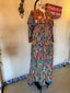 Vintage Spring 1994 Moschino Couture Embroidered Paisley Maxi | Mirrorwork Bohemian Runway Dress