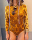 90s Vintage Gianni Versace Velvet Bodysuit | y2k Gold Burnout Animal Print Top