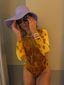 90s Vintage Gianni Versace Velvet Bodysuit | y2k Gold Burnout Animal Print Top