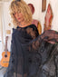 20s Antique Vintage Sheer Black Lace Cape | Edwardian Silk Chiffon Evening Cape
