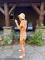 60s Vintage Pink Floral Terry Cloth Mini Dress | Fringe Beach Cover Up
