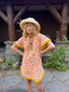 60s Vintage Pink Floral Terry Cloth Mini Dress | Fringe Beach Cover Up