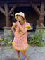 60s Vintage Pink Floral Terry Cloth Mini Dress | Fringe Beach Cover Up