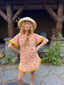 60s Vintage Pink Floral Terry Cloth Mini Dress | Fringe Beach Cover Up