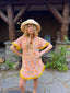 60s Vintage Pink Floral Terry Cloth Mini Dress | Fringe Beach Cover Up