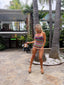 Contemporary Farradas Knits Rainbow Crochet Mini Dress | Handmade Neon Open Knit Resort Dress