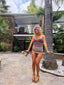 Contemporary Farradas Knits Rainbow Crochet Mini Dress | Handmade Neon Open Knit Resort Dress