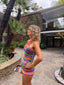 Contemporary Farradas Knits Rainbow Crochet Mini Dress | Handmade Neon Open Knit Resort Dress