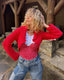 90s Vintage Sonia Rykiel Paris Cropped Cardigan | Cashmere Blend Knit