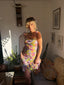 80s Vintage Betsey Johnson Floral Handkerchief Midi | Chartreuse Garden Party Silk Dress