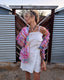 80s Vintage Paula Sweet Muslin Mink Pastel Patchwork Fringe Cardigan | Shag Ribbon Sweater