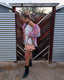 80s Vintage Paula Sweet Muslin Mink Pastel Patchwork Fringe Cardigan | Shag Ribbon Sweater