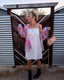 80s Vintage Paula Sweet Muslin Mink Pastel Patchwork Fringe Cardigan | Shag Ribbon Sweater